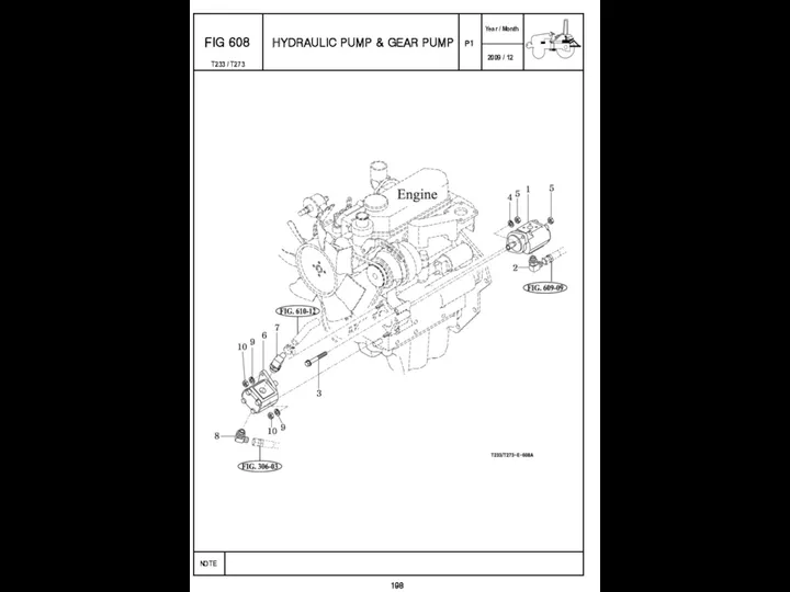 P1 FIG 608 HYDRAULIC PUMP & GEAR PUMP 198