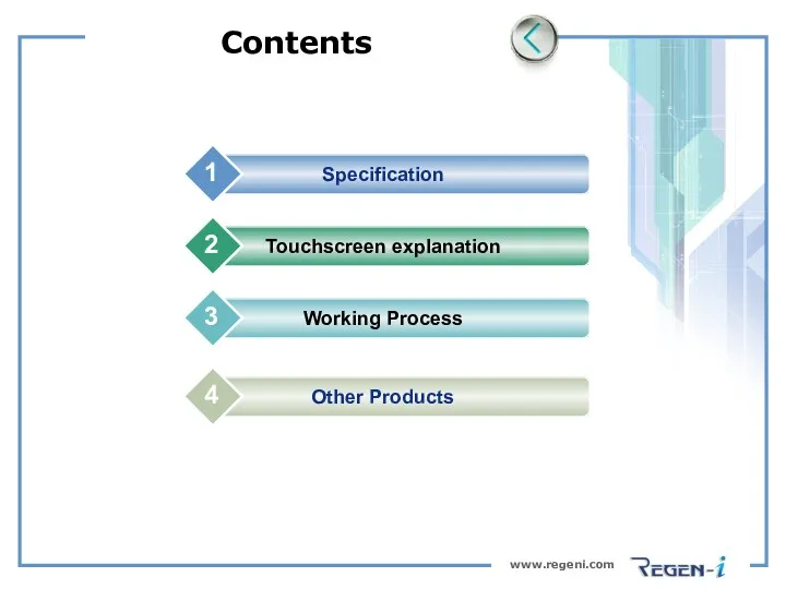 www.regeni.com Contents
