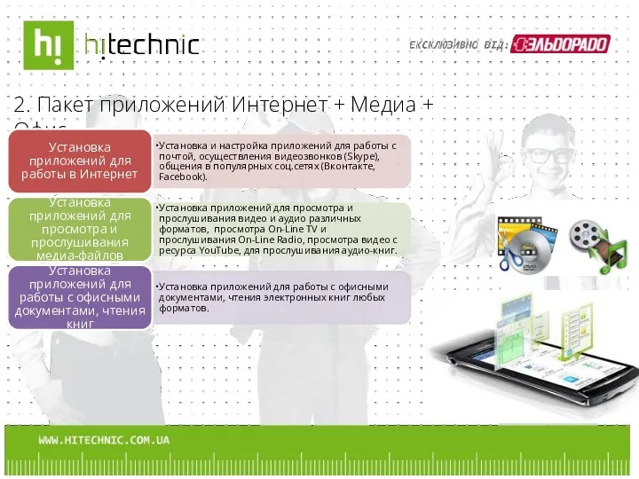 2. Пакет приложений Интернет + Медиа + Офис