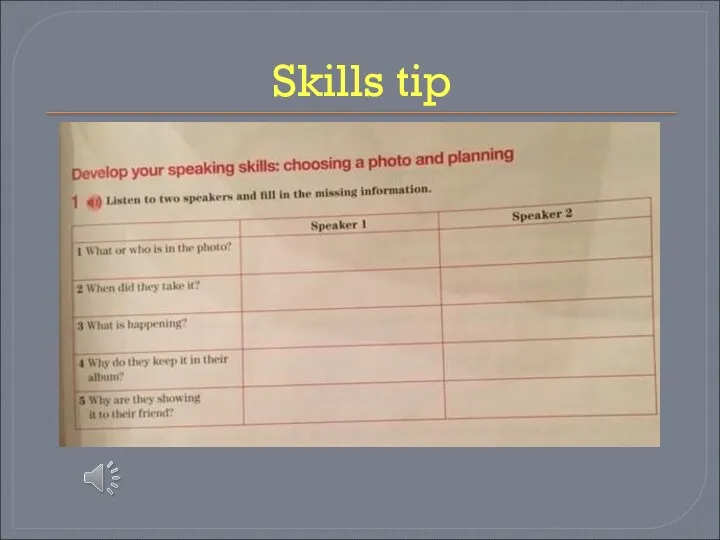 Skills tip