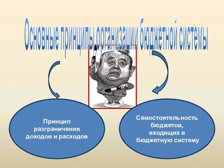 Основные принципы организации бюджетной системы Принцип разграничения доходов и расходов Самостоятельность бюджетов, входящих в бюджетную систему