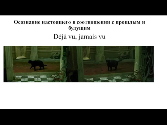 Осознание настоящего в соотношении с прошлым и будущим Déjà vu, jamais vu