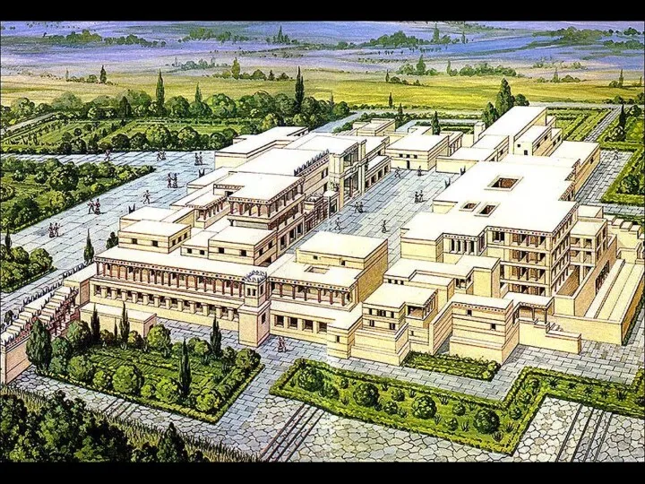 Минойская цивилизация представлена дворцовыми городами. Крупнейший – Кносс. Первооткрывателем Минойской цивилизации стал английский