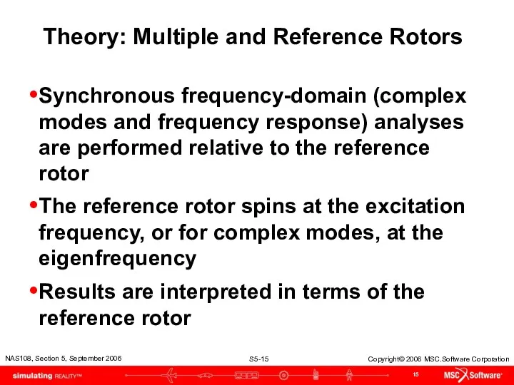 Theory: Multiple and Reference Rotors Synchronous frequency-domain (complex modes and