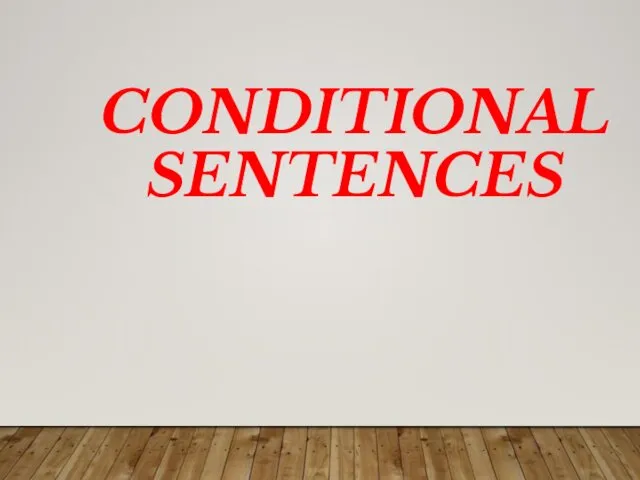 Conditional sentences