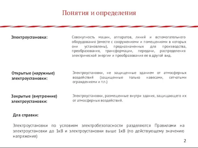 Понятия и определения Совокупность машин, аппаратов, линий и вспомогательного оборудования