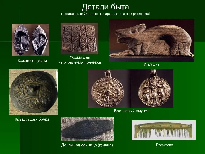 Детали быта (предметы, найденные при археологических раскопках) Форма для изготовления