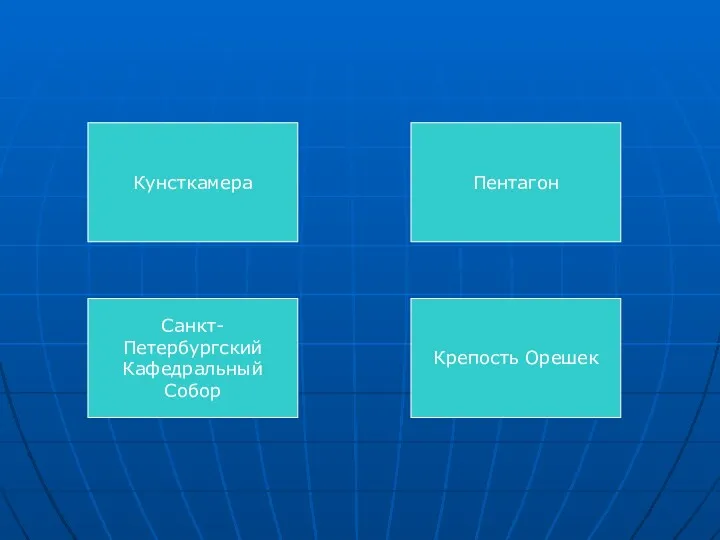 Кунсткамера Пентагон Санкт-Петербургский Кафедральный Собор Крепость Орешек