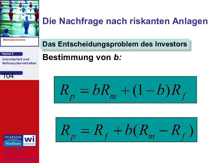 Die Nachfrage nach riskanten Anlagen Bestimmung von b: Das Entscheidungsproblem des Investors