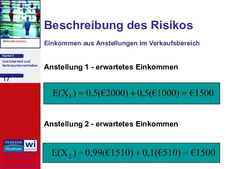 Anstellung 1 - erwartetes Einkommen Anstellung 2 - erwartetes Einkommen