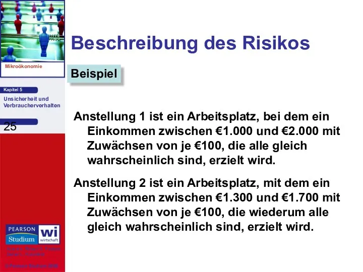 Beschreibung des Risikos Anstellung 1 ist ein Arbeitsplatz, bei dem