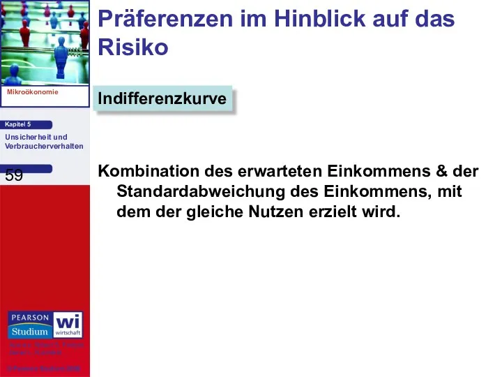 Präferenzen im Hinblick auf das Risiko Kombination des erwarteten Einkommens