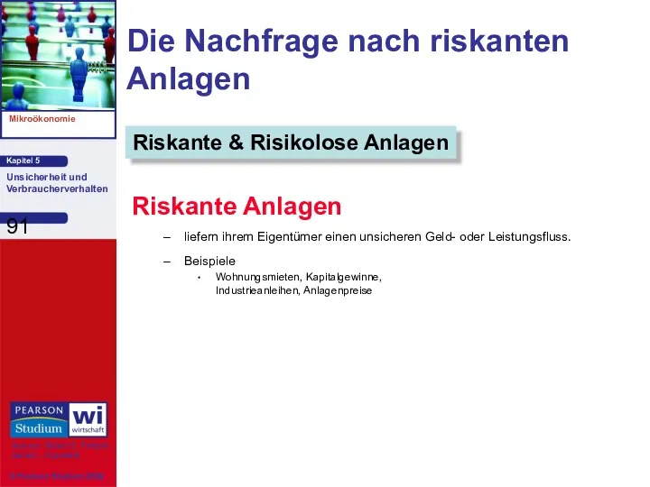 Die Nachfrage nach riskanten Anlagen Riskante Anlagen liefern ihrem Eigentümer