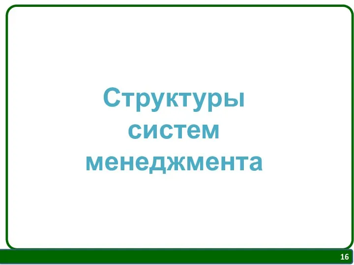 Структуры систем менеджмента