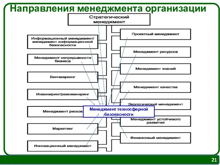 Направления менеджмента организации Менеджмент техносферной безопасности