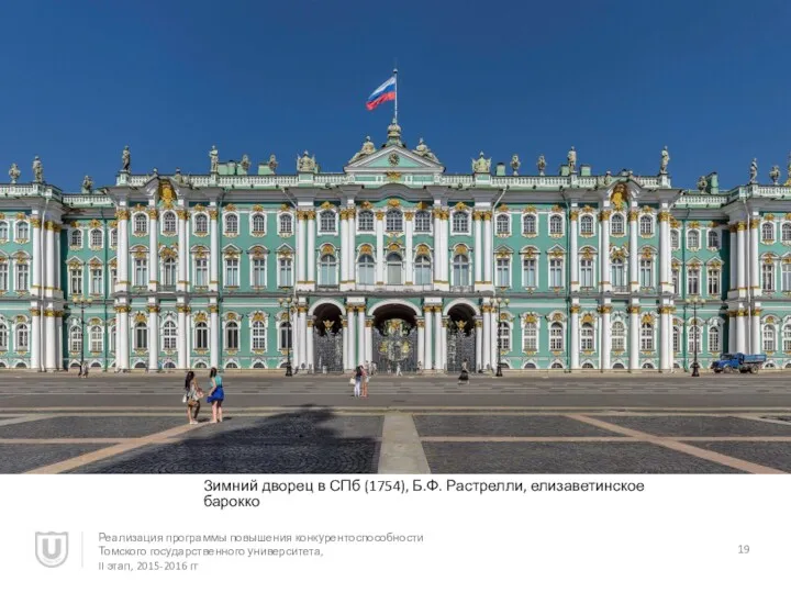 Зимний дворец в СПб (1754), Б.Ф. Растрелли, елизаветинское барокко Реализация программы повышения конкурентоспособности
