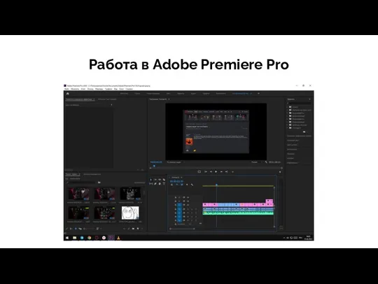 Работа в Adobe Premiere Pro
