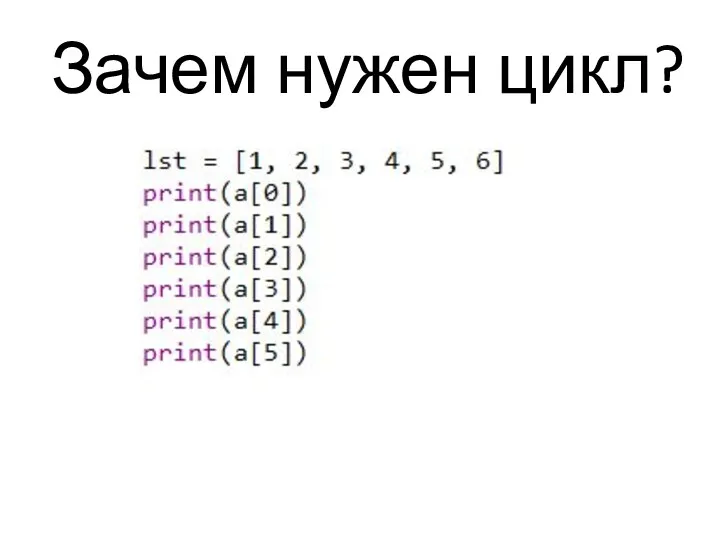 Зачем нужен цикл?