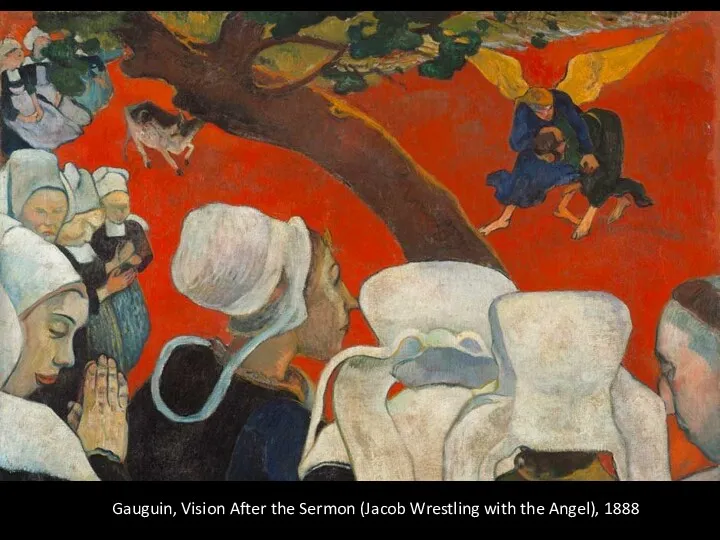 Gauguin, Vision After the Sermon (Jacob Wrestling with the Angel), 1888