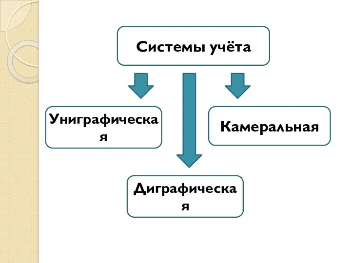 Системы учёта Униграфическая Камеральная Диграфическая