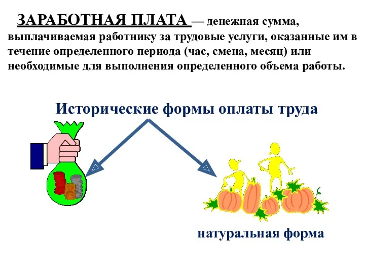 ЗАРАБОТНАЯ ПЛАТА — денежная сумма, выплачиваемая работнику за трудовые услуги,