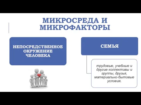 МИКРОСРЕДА И МИКРОФАКТОРЫ