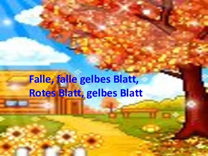 Falle, falle gelbes Blatt, Rotes Blatt, gelbes Blatt