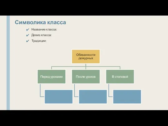 Символика класса Название класса: Девиз класса: Традиции: