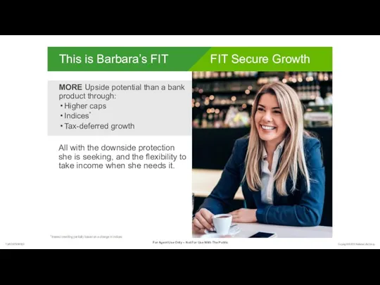 This is Barbara’s FIT MORE Upside potential than a bank product through: Higher