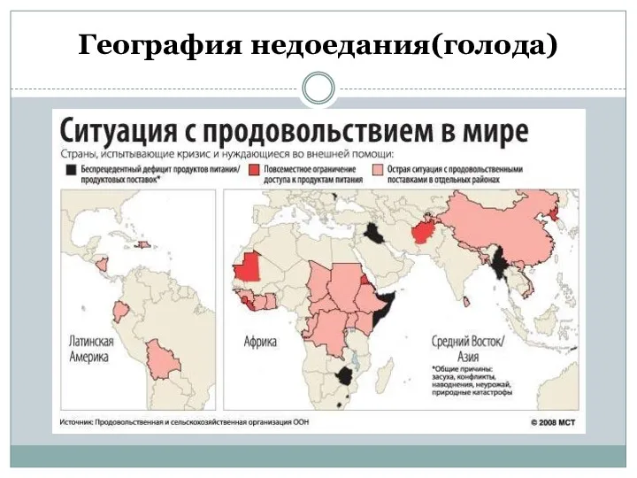 География недоедания(голода)