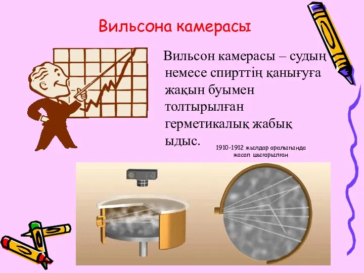 Вильсона камерасы Вильсон камерасы – судың немесе спирттің қанығуға жақын