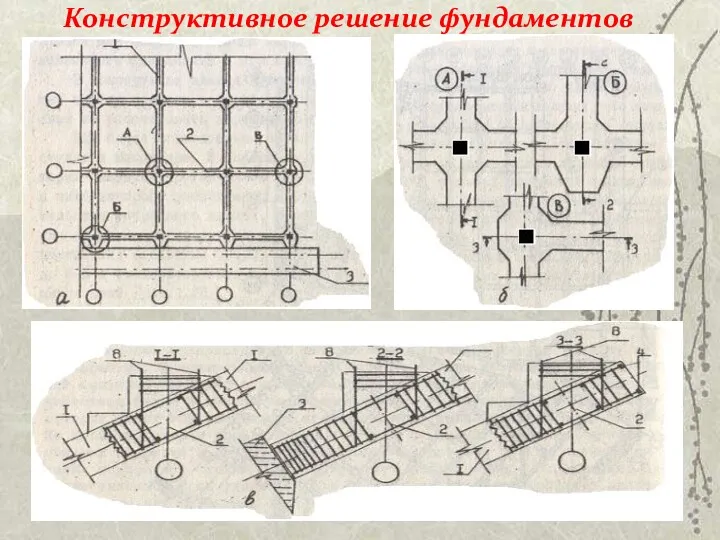 Конструктивное решение фундаментов