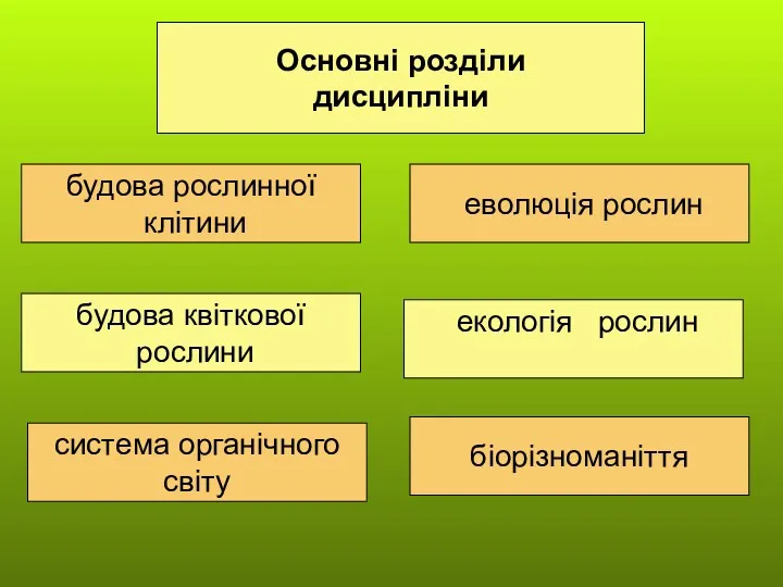 будова рослинної клітини будова квіткової рослини екологія рослин еволюція рослин