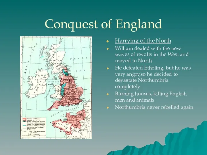 Conquest of England Harrying of the North William dealed with