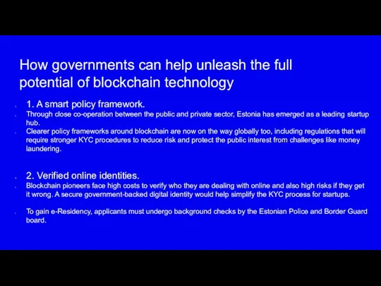How governments can help unleash the full potential of blockchain