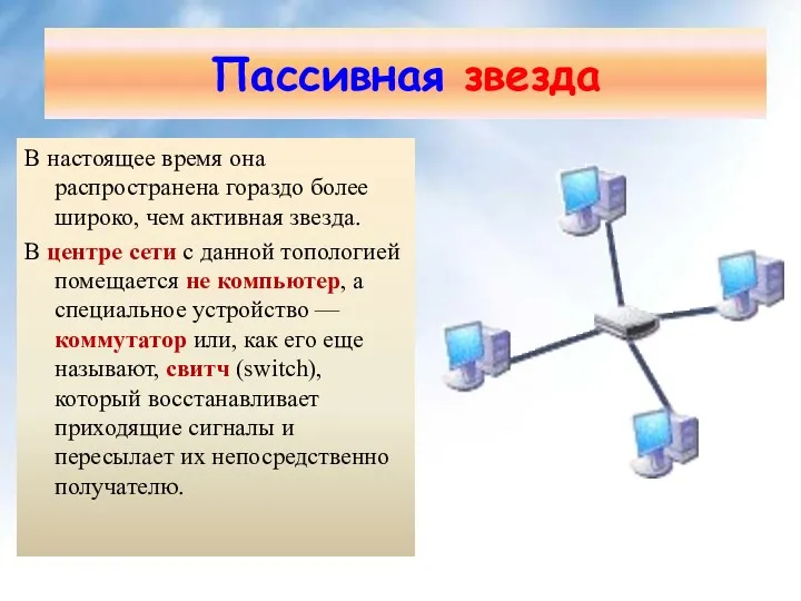 В настоящее время она распространена гораздо более широко, чем активная