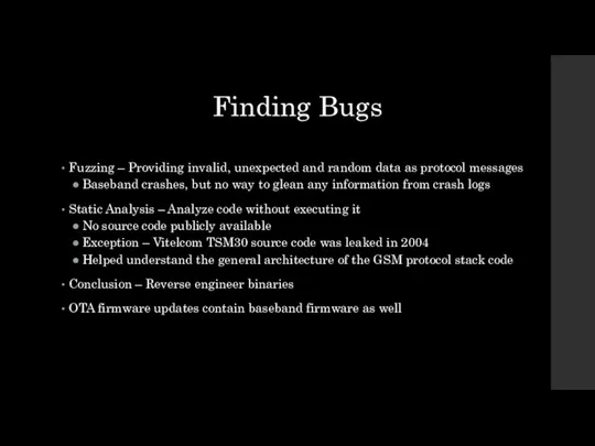 Finding Bugs Fuzzing – Providing invalid, unexpected and random data