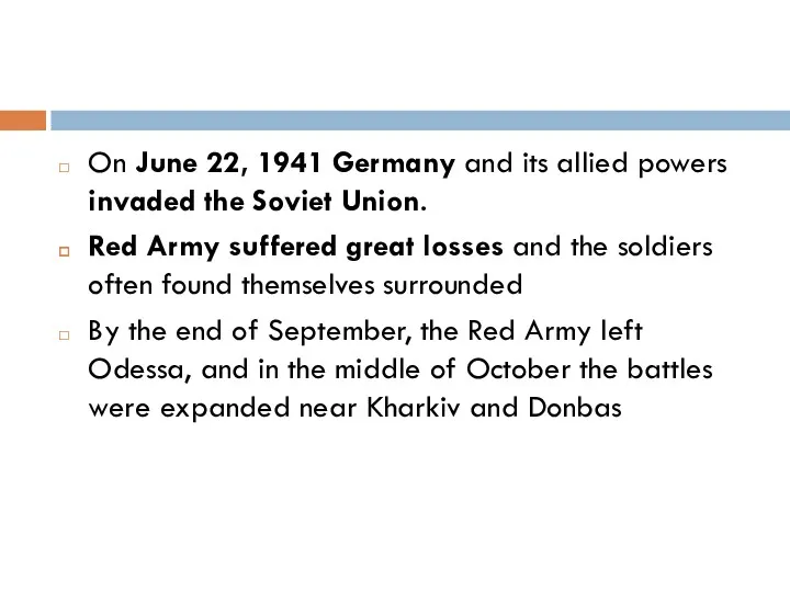 On June 22, 1941 Germany and its allied powers invaded the Soviet Union.