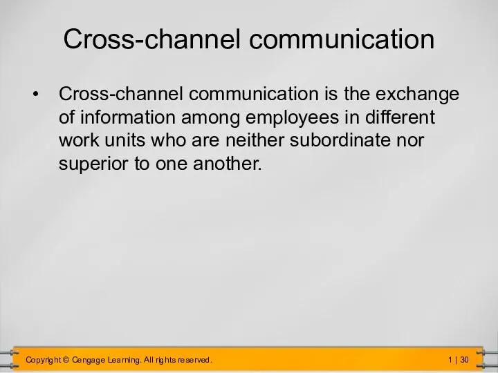 Cross-channel communication Cross-channel communication is the exchange of information among