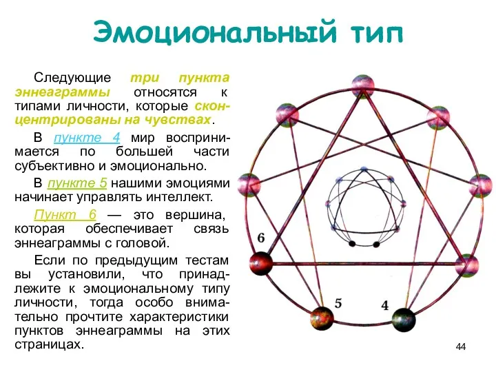 Эмоциональный тип Следующие три пункта эннеаграммы относятся к типами личности,