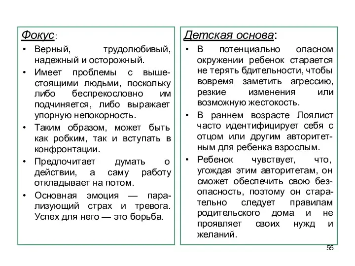 Фокус: Верный, трудолюбивый, надежный и осторожный. Имеет проблемы с выше-стоящими