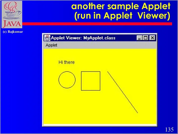 another sample Applet (run in Applet Viewer)