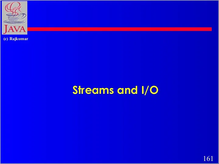 Streams and I/O