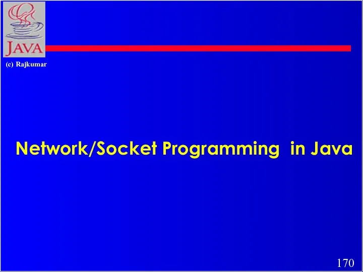 Network/Socket Programming in Java