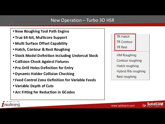 New Operation – Turbo 3D HSR New Roughing Tool Path