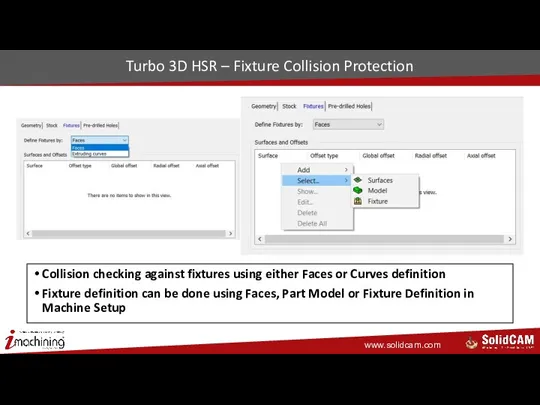 Turbo 3D HSR – Fixture Collision Protection Collision checking against