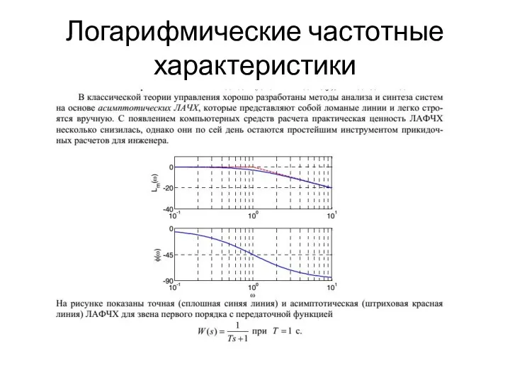 Логарифмические частотные характеристики