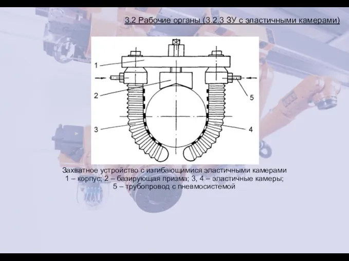 3.2 Рабочие органы (3.2.3 ЗУ с эластичными камерами) Захватное устройство