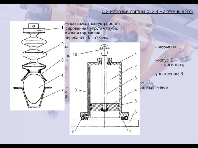 3.2 Рабочие органы (3.2.4 Вакуумные ЗУ) Безнасосное вакуумное захватное устройство