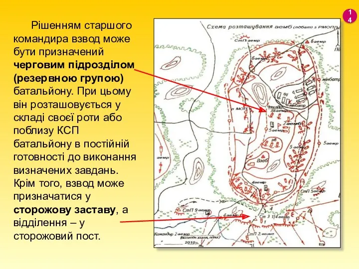 Рішенням старшого командира взвод може бути призначений черговим підрозділом (резервною